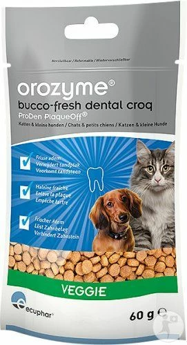 Orozyme Bucco Fresh Dental Croqs Chien&Chat <10kg 60gr 1 Orozyme Bucco Fresh Dental Croqs Chien&Chat <10kg 60gr