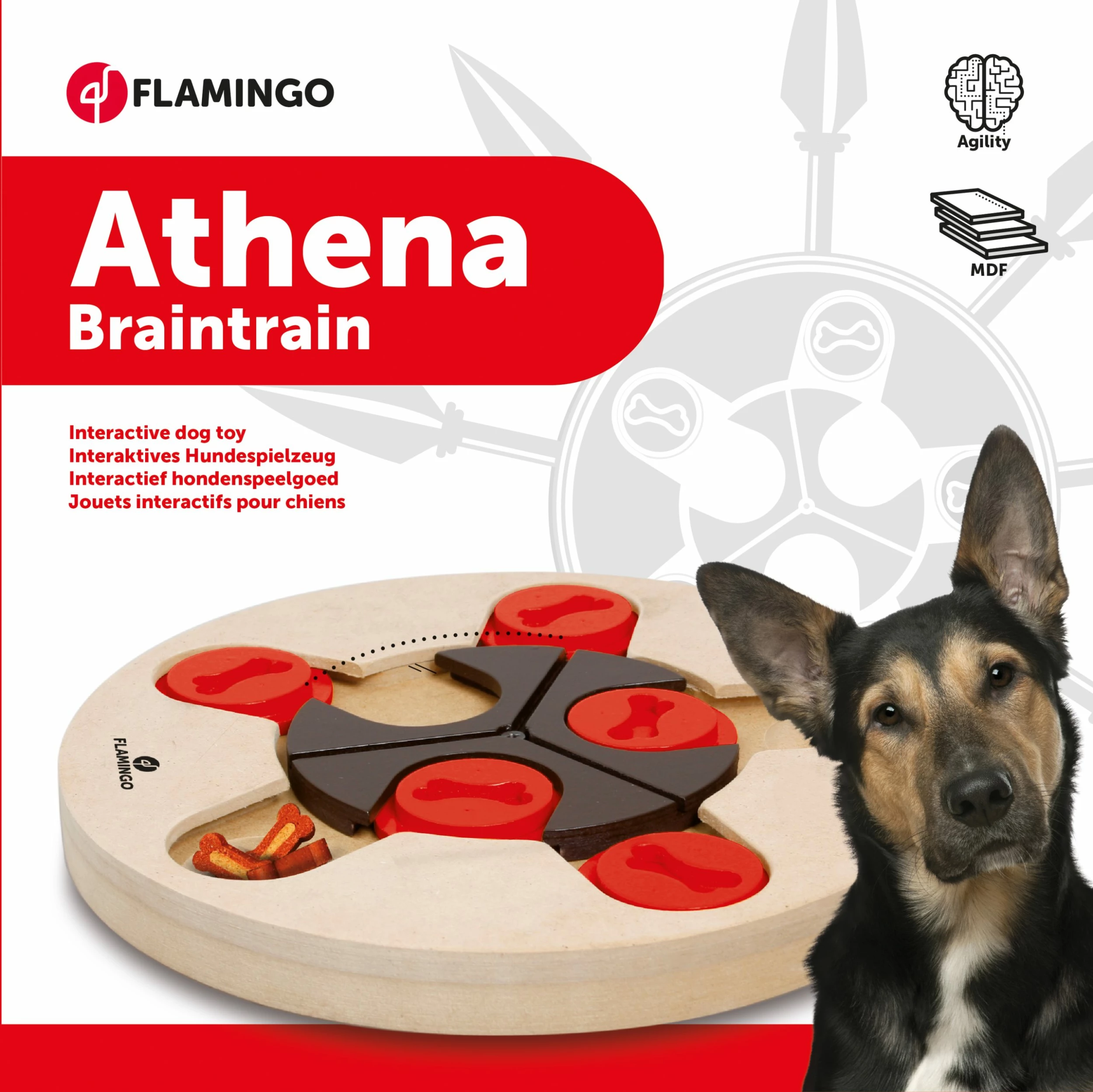 Flamingo Jouet Chien Wooden Brain Train Athena-25cm 2 Flamingo Jouet Chien Wooden Brain Train Athena-25cm – Image 2