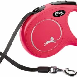 Laisse Flexi New Classic Sangle M/5m Rouge