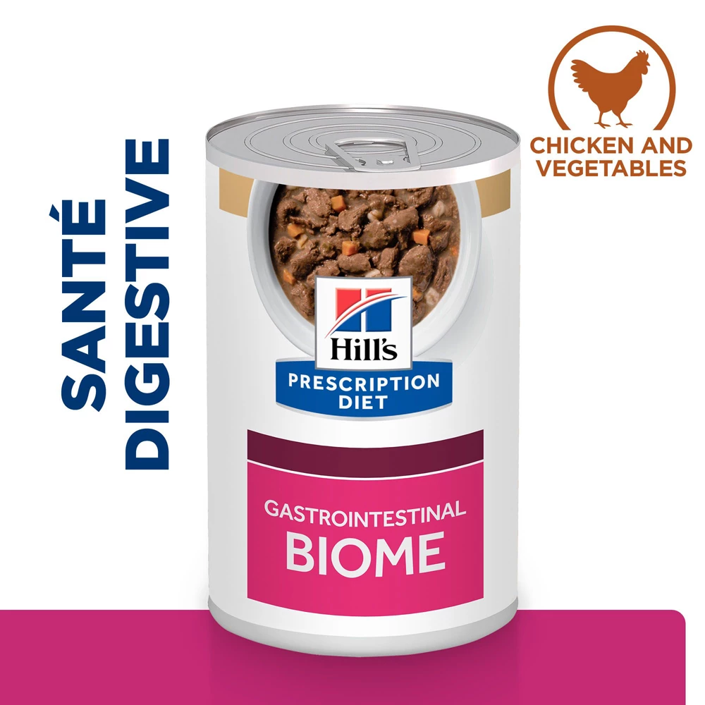 Hill's Prescription Diet Gastrointestinal Biome Mijoté Pour Chien 12x345g 2 Hill's Prescription Diet Gastrointestinal Biome Mijoté Pour Chien 12x345g – Image 2