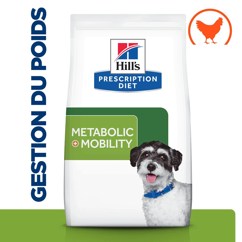 Hill's Prescription Diet J/D Metabolic + Mobility Mini Croquettes Pour Petit Chien Au Poulet - 3Kg 2 Hill's Prescription Diet J/D Metabolic + Mobility Mini Croquettes Pour Petit Chien Au Poulet - 3Kg – Image 2