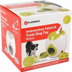 Flamingo Jouet Chien Wilson Jouet Automatique De Balle Et Friandises Interactif+ Balle De Tennis 18cm -Nourritures pour chien 5435794efe4052f2451100e3b1ec6ba4453fee73bb44c52638c33915587892f2