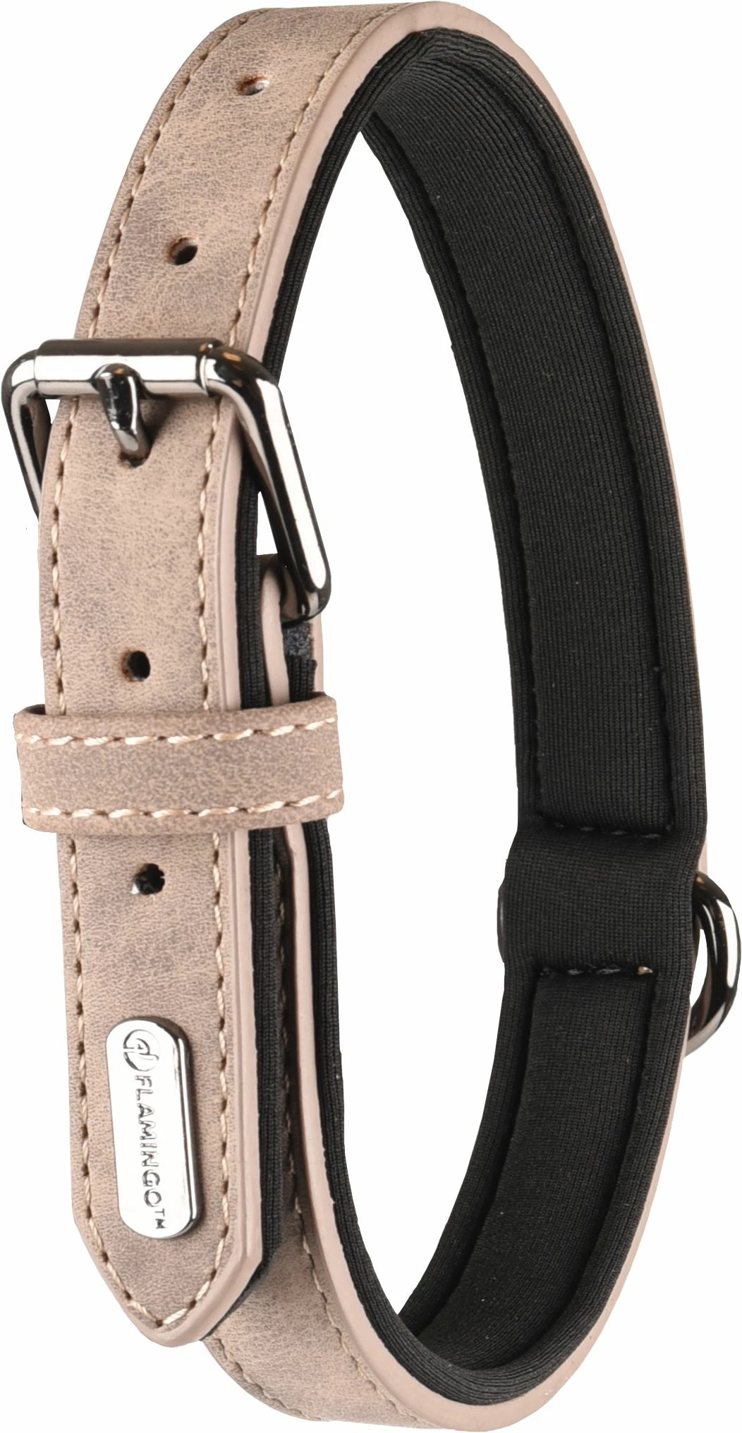 Flamingo Collier Delu Taupe 42/52cm 25mm 1 Flamingo Collier Delu Taupe 42/52cm 25mm