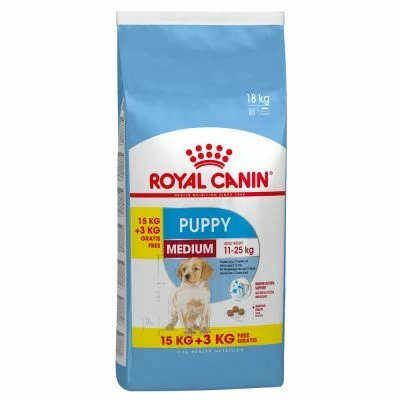 Royal Canin Medium Puppy Pour Chiot 15kg + 3kg Gratuit 1 Royal Canin Medium Puppy Pour Chiot 15kg + 3kg Gratuit