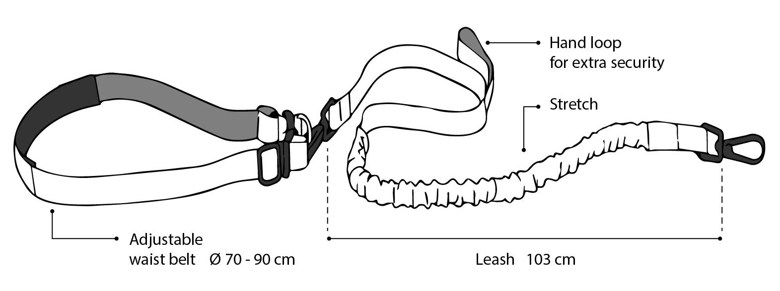Flamingo Laisse Pour Le Jogging + Ceinture Ventrale Diran S Laisse 103cm / Ceinture 70-90cm 3 Flamingo Laisse Pour Le Jogging + Ceinture Ventrale Diran S Laisse 103cm / Ceinture 70-90cm – Image 3