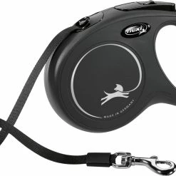 Laisse Flexi New Classic Sangle M/5m Noir