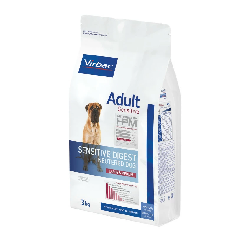 Virbac HPM Adult Sensitive Digest Neut Large & Medium Pour Chien 3kg 2 Virbac HPM Adult Sensitive Digest Neut Large & Medium Pour Chien 3kg – Image 2