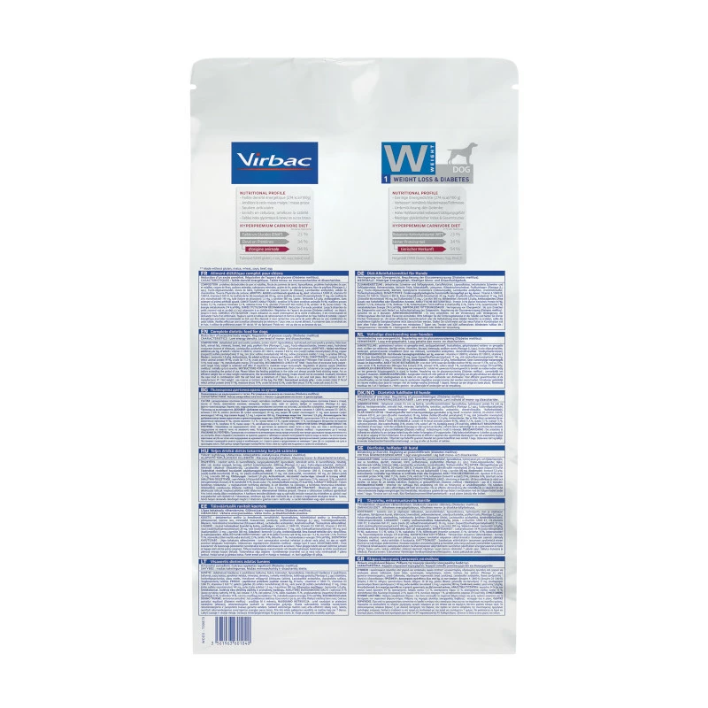 Virbac HPM Weight Loss & Diabetes W1 Pour Chien 3kg 4 Virbac HPM Weight Loss & Diabetes W1 Pour Chien 3kg – Image 4