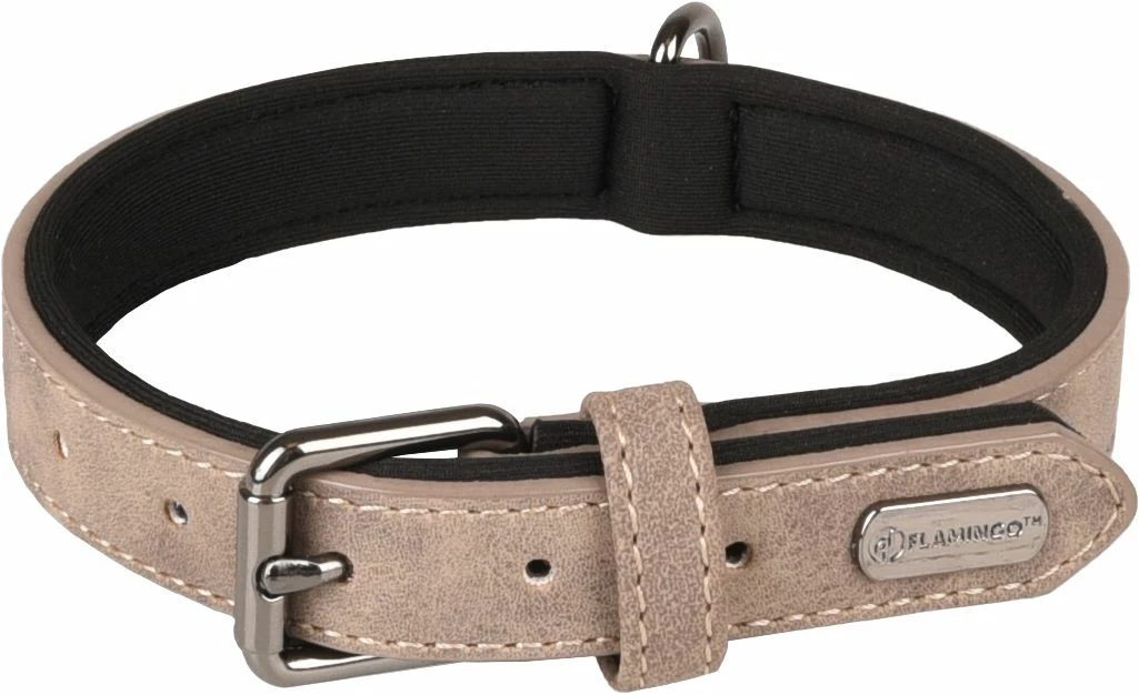 Flamingo Collier Delu Taupe 31/39cm 20mm 1 Flamingo Collier Delu Taupe 31/39cm 20mm