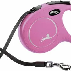 Laisse Flexi New Classic Sangle M/5m Rose