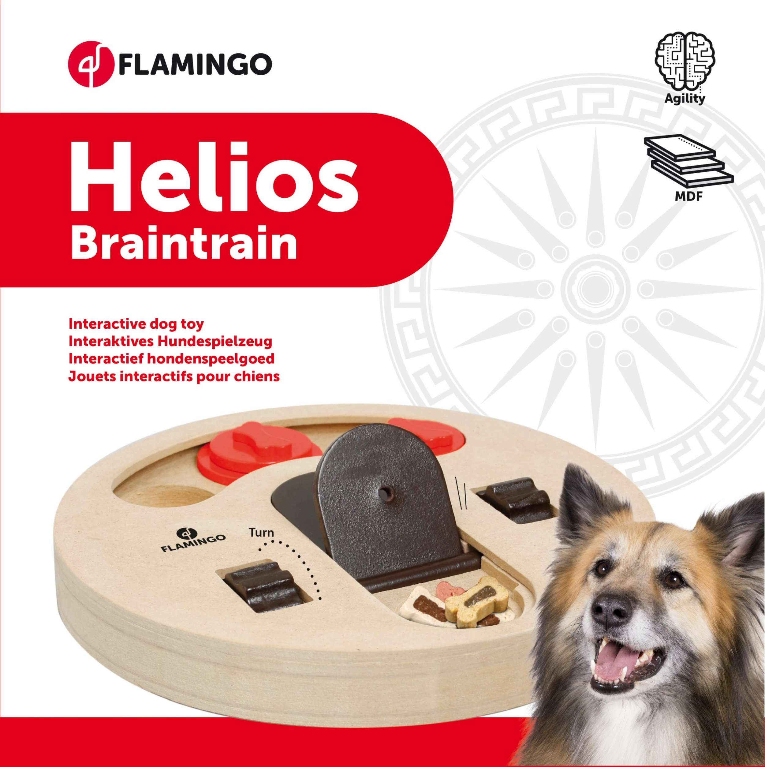 Flamingo Jouet Chien Wooden Brain Train Helios-23cm 2 Flamingo Jouet Chien Wooden Brain Train Helios-23cm – Image 2