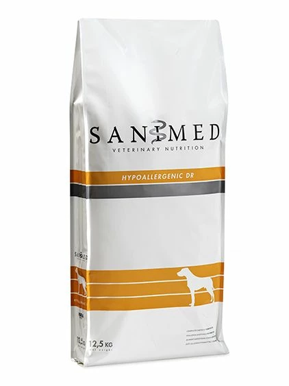 Sanimed Hypoallergenic DR Croquettes Pour Chiens 12,5kg Canard 1 Sanimed Hypoallergenic DR Croquettes Pour Chiens 12,5kg Canard